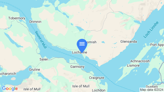 Map showing the location of Loch Aline