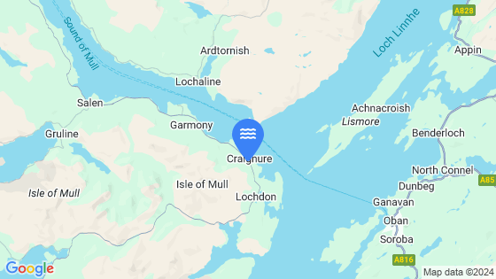 Map showing the location of Craignure