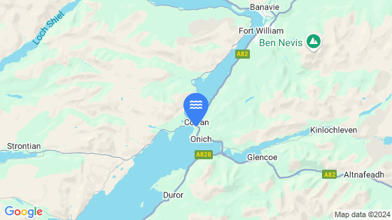Map showing the location of Corran