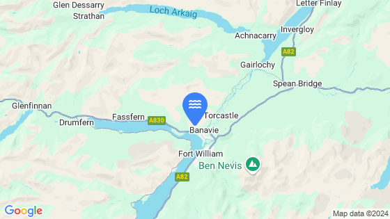 Map showing the location of Corpach