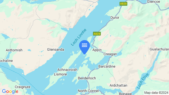 Map showing the location of Port Appin
