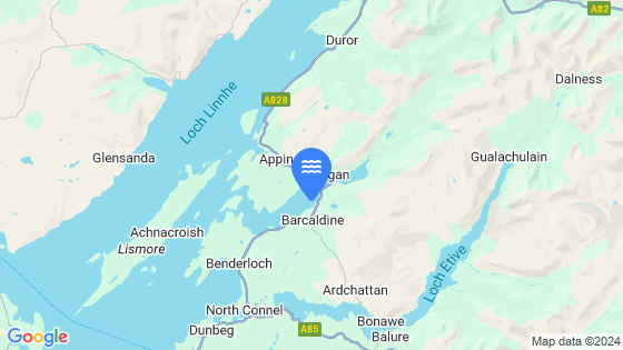 Map showing the location of Barcaldine Pier