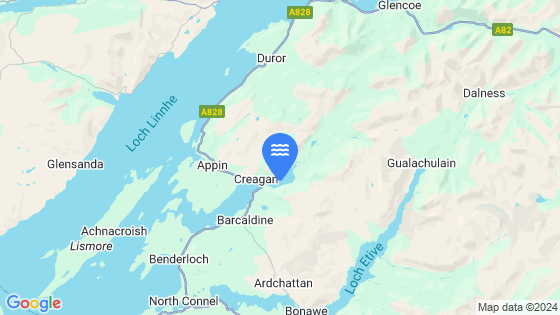 Map showing the location of Loch Creran Head