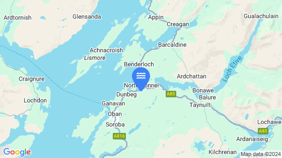 Map showing the location of Connel