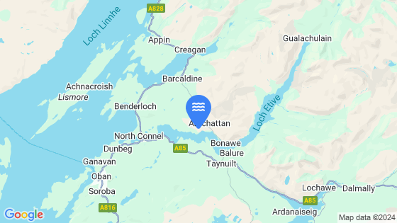 Map showing the location of Ardchattan Point