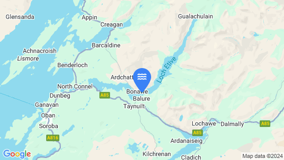 Map showing the location of Bonawe