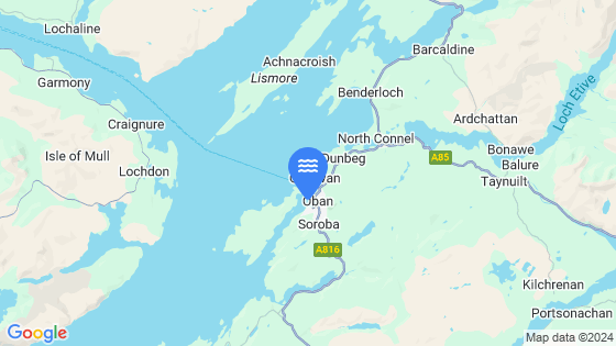 Map showing the location of OBAN