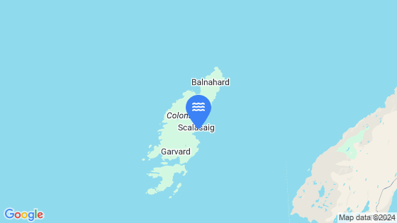 Map showing the location of Scalasaig