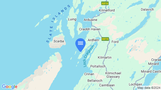 Map showing the location of Loch Beag