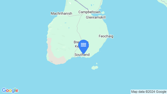 Map showing the location of Southend (Kintyre)