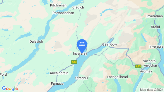 Map showing the location of Inveraray