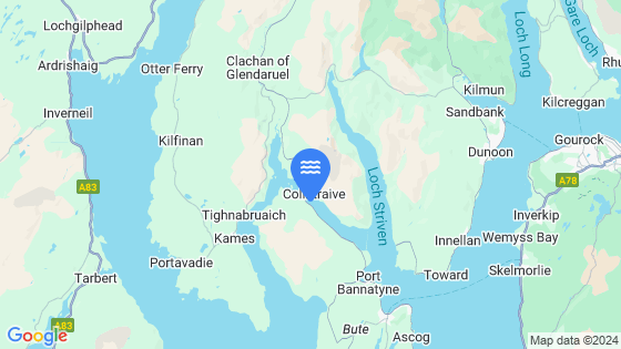 Map showing the location of Rubha A' Bhodaich