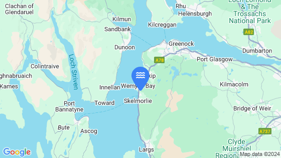 Map showing the location of Wemyss Bay