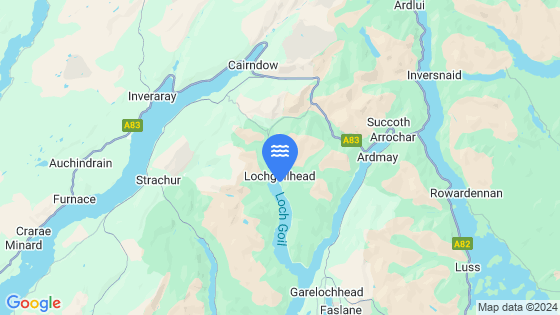 Map showing the location of Lochgoilhead