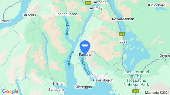 Map showing the location of Faslane