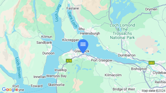Map showing the location of GREENOCK