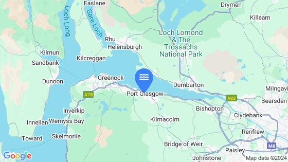Map showing the location of Port Glasgow