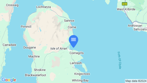 Map showing the location of Brodick Bay