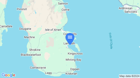 Map showing the location of Lamlash