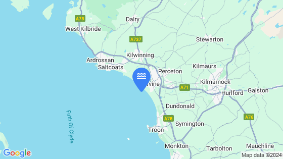 Map showing the location of Irvine