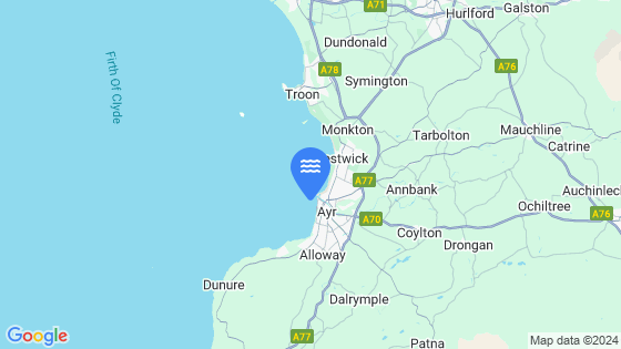 Map showing the location of Ayr