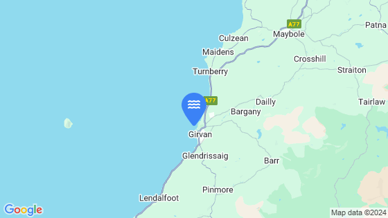 Map showing the location of Girvan