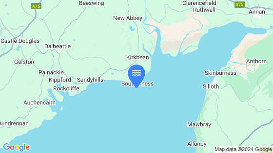 Map showing the location of Southerness Point