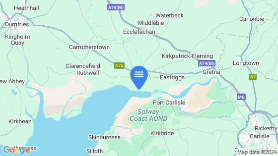 Map showing the location of Annan Waterfoot