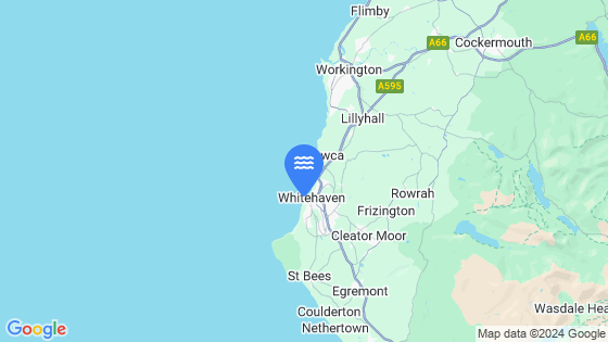 Map showing the location of Whitehaven