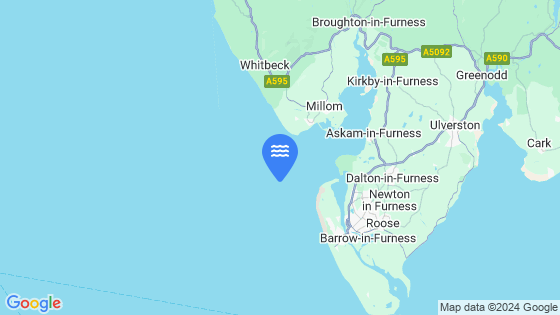 Map showing the location of Duddon Bar