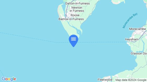 Map showing the location of Halfway Shoal