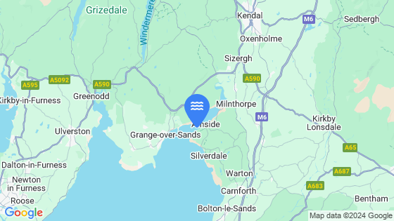 Map showing the location of Arnside