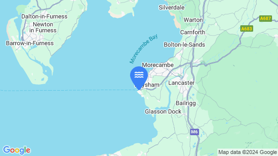 Map showing the location of Heysham