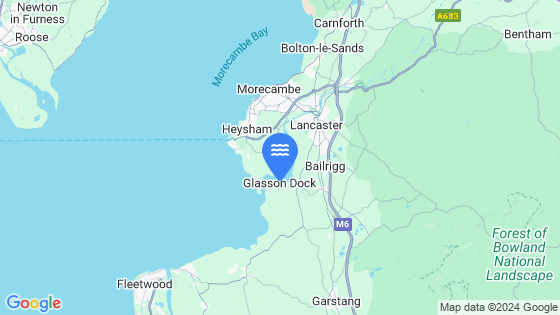 Map showing the location of Glasson Dock