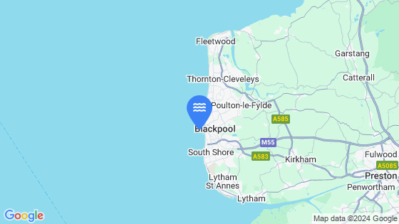 Map showing the location of Blackpool