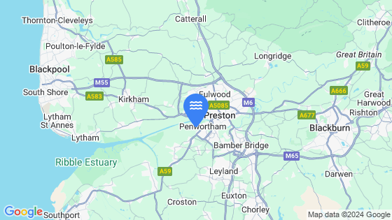 Map showing the location of Preston
