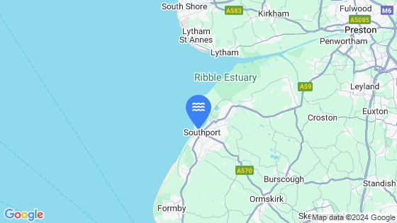 Map showing the location of Southport