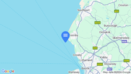 Map showing the location of Formby