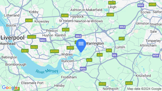 Map showing the location of Fiddler's Ferry