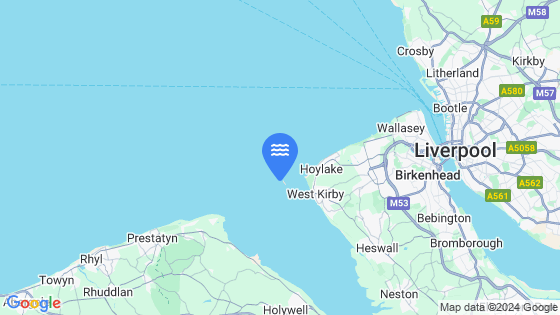 Map showing the location of Hilbre Island