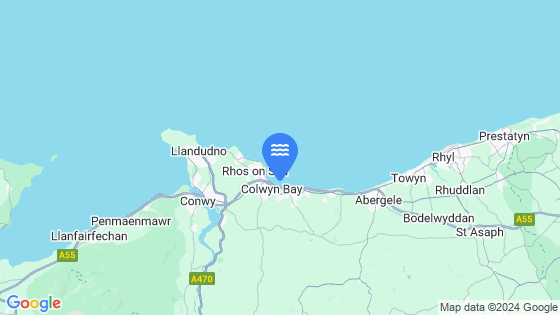 Map showing the location of Colwyn Bay