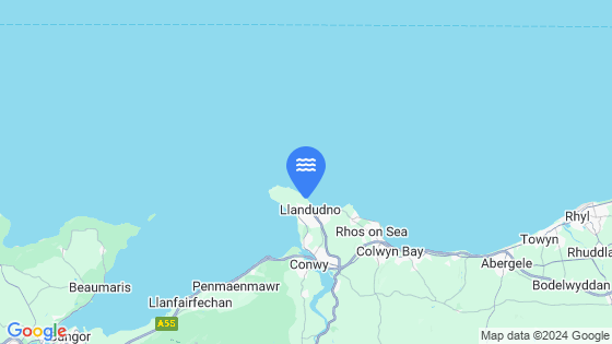 Map showing the location of Llandudno