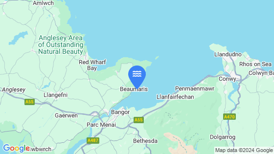 Map showing the location of Beaumaris