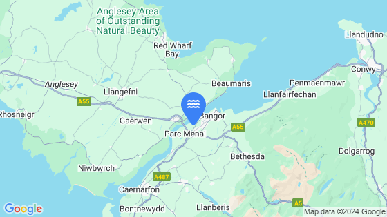 Map showing the location of Menai Bridge