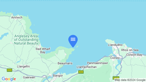 Map showing the location of Trwyn Dinmor