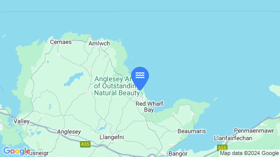 Map showing the location of Moelfre