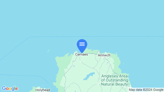 Map showing the location of Cemaes Bay