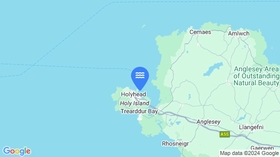 Map showing the location of HOLYHEAD