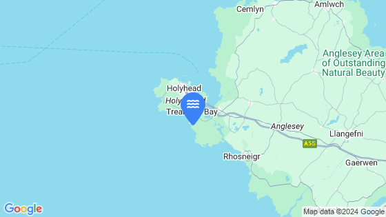 Map showing the location of Trearddur Bay