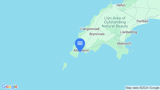 Map showing the location of Aberdaron